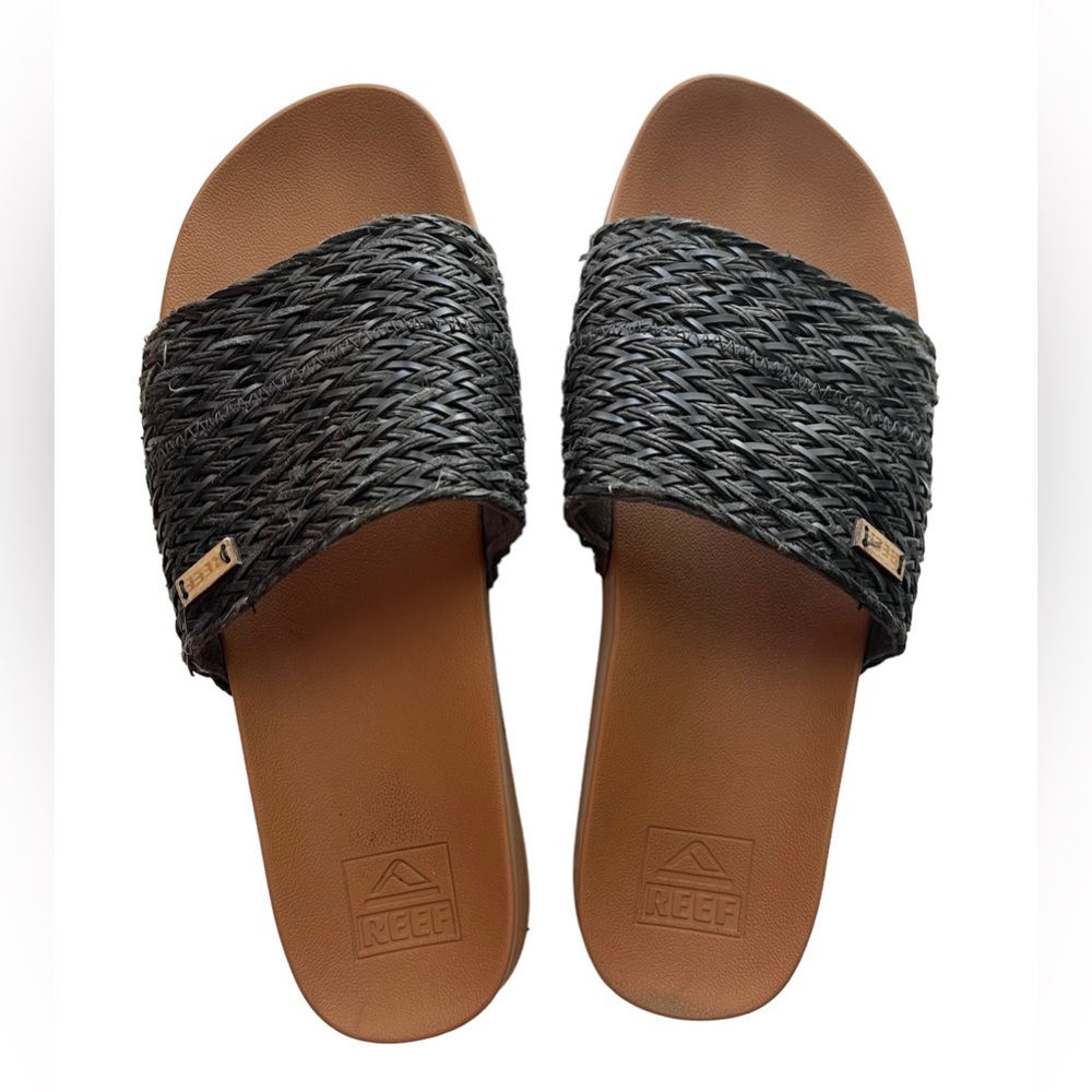 Women's Reef Cushion Braid Vista Sandals Black Size 9US Light Comfortable